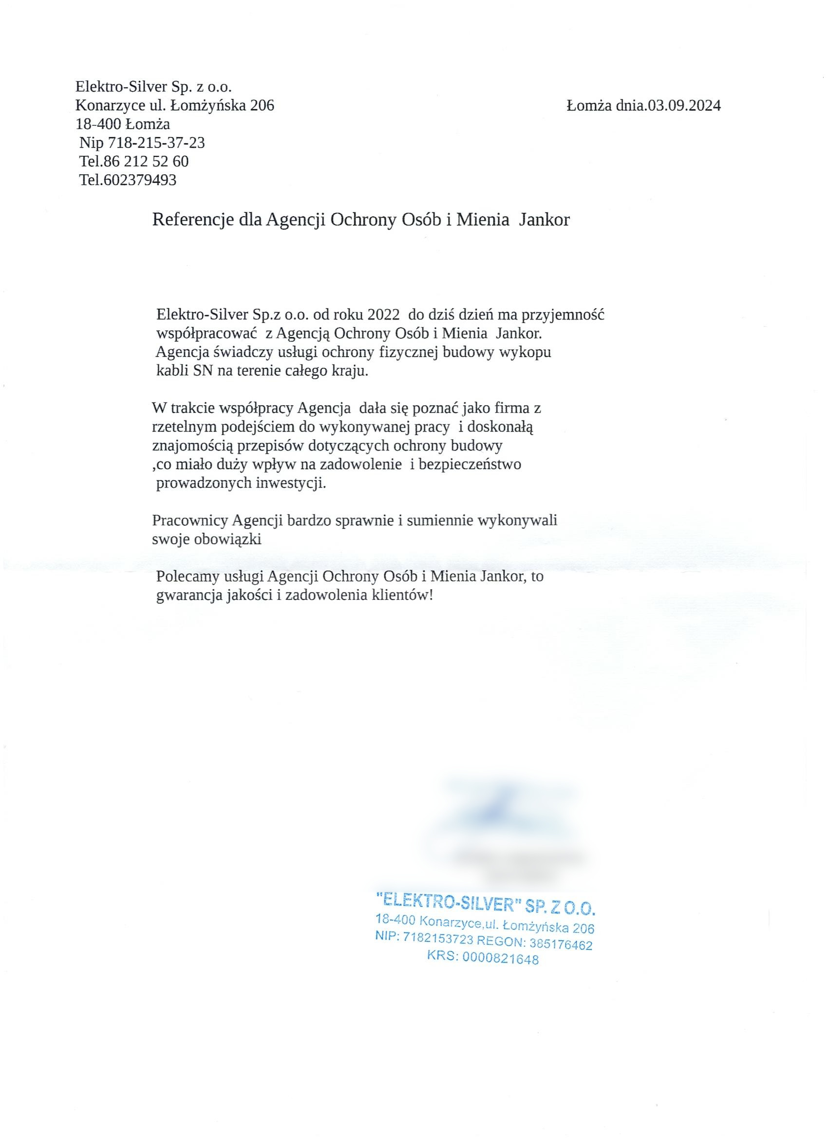 Referencje Elektro-Silver